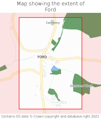 Map showing extent of Ford as bounding box