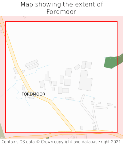 Map showing extent of Fordmoor as bounding box