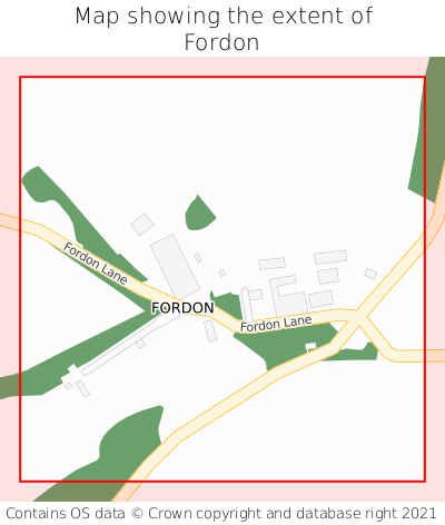Map showing extent of Fordon as bounding box