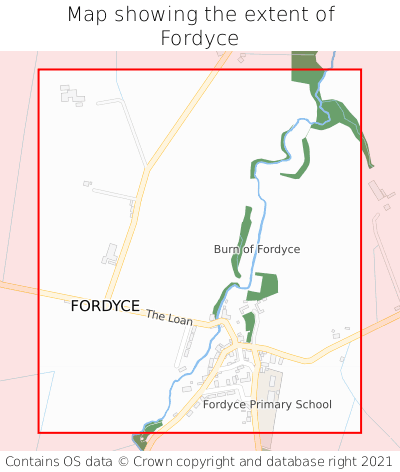 Map showing extent of Fordyce as bounding box
