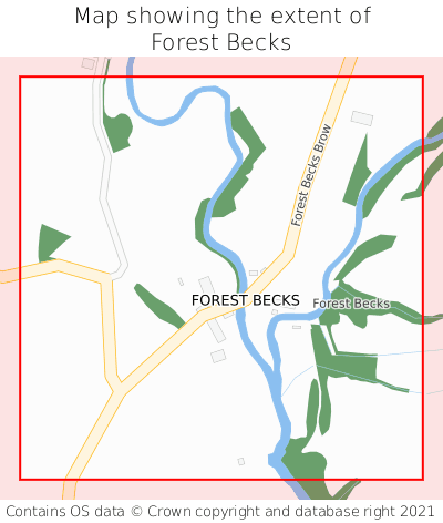 Map showing extent of Forest Becks as bounding box