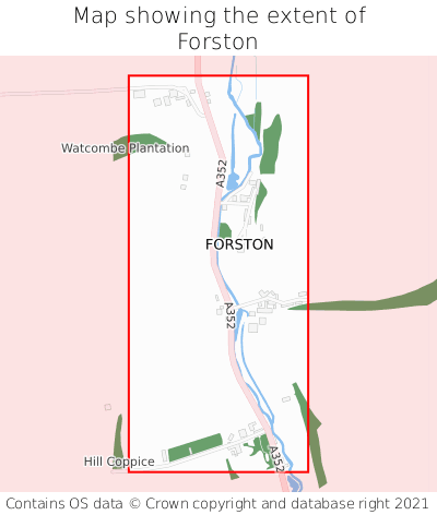 Map showing extent of Forston as bounding box