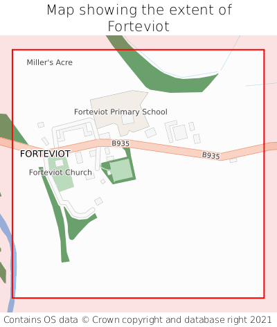 Map showing extent of Forteviot as bounding box