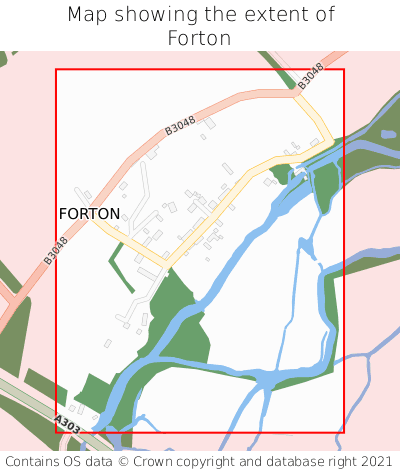 Map showing extent of Forton as bounding box