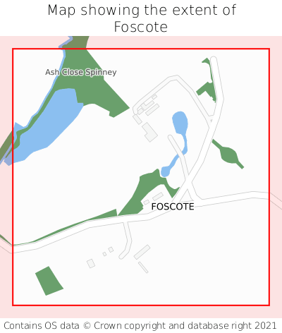 Map showing extent of Foscote as bounding box