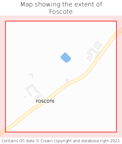 Map showing extent of Foscote as bounding box