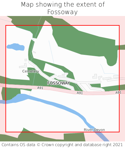 Map showing extent of Fossoway as bounding box