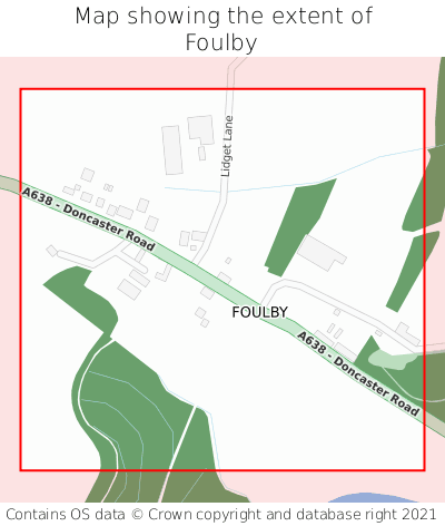 Map showing extent of Foulby as bounding box