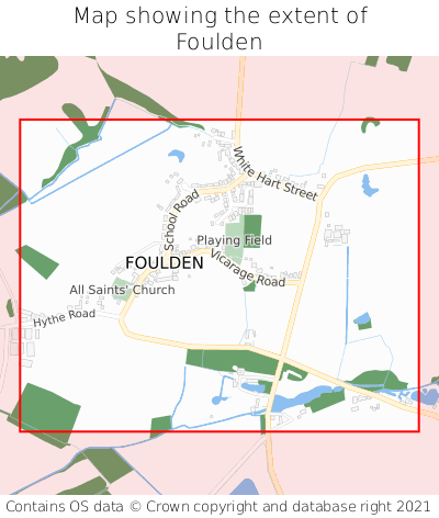 Map showing extent of Foulden as bounding box