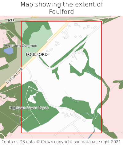 Map showing extent of Foulford as bounding box