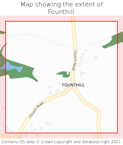 Map showing extent of Founthill as bounding box