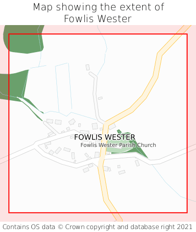 Map showing extent of Fowlis Wester as bounding box