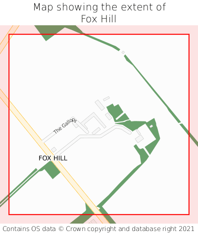 Map showing extent of Fox Hill as bounding box