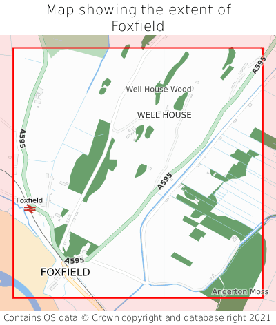 Map showing extent of Foxfield as bounding box