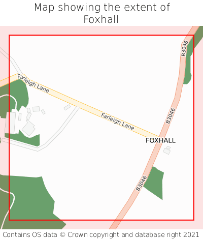 Map showing extent of Foxhall as bounding box