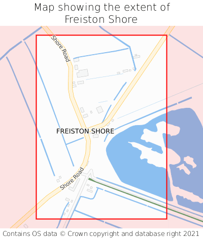 Map showing extent of Freiston Shore as bounding box