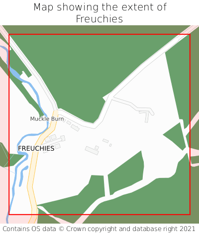 Map showing extent of Freuchies as bounding box