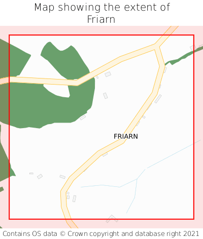 Map showing extent of Friarn as bounding box