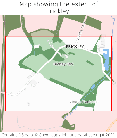 Map showing extent of Frickley as bounding box