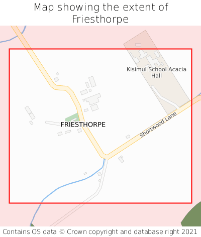 Map showing extent of Friesthorpe as bounding box
