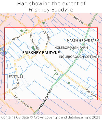 Map showing extent of Friskney Eaudyke as bounding box