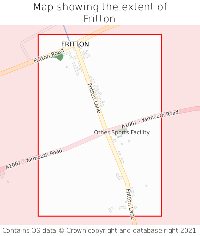 Map showing extent of Fritton as bounding box