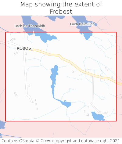 Map showing extent of Frobost as bounding box