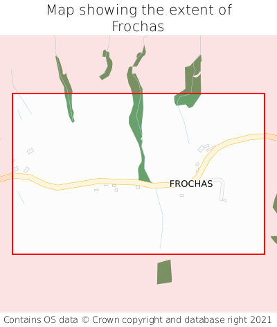 Map showing extent of Frochas as bounding box