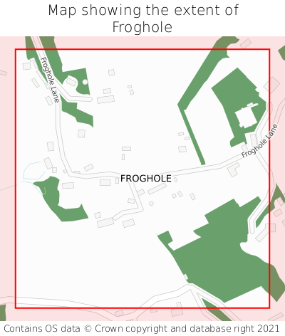 Map showing extent of Froghole as bounding box