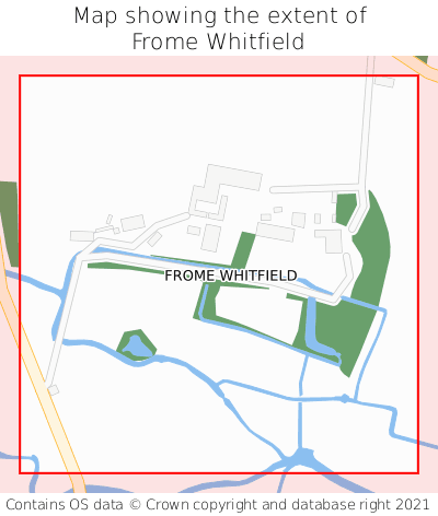 Map showing extent of Frome Whitfield as bounding box