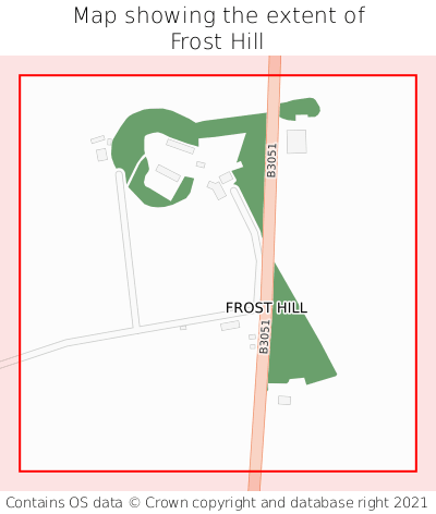 Map showing extent of Frost Hill as bounding box