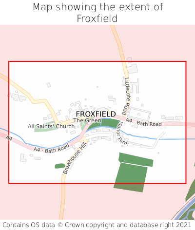 Map showing extent of Froxfield as bounding box