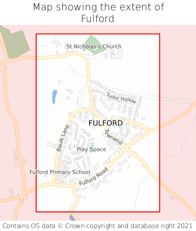 Map showing extent of Fulford as bounding box