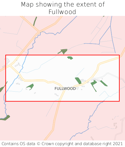 Map showing extent of Fullwood as bounding box