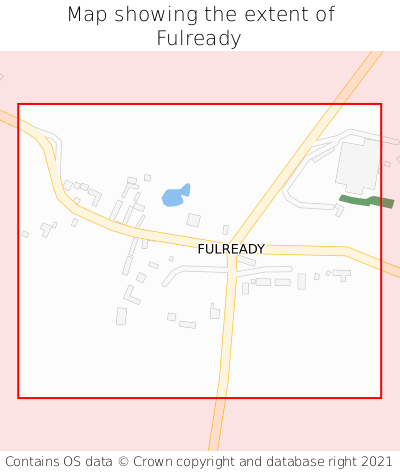 Map showing extent of Fulready as bounding box