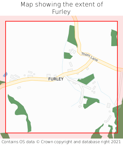 Map showing extent of Furley as bounding box
