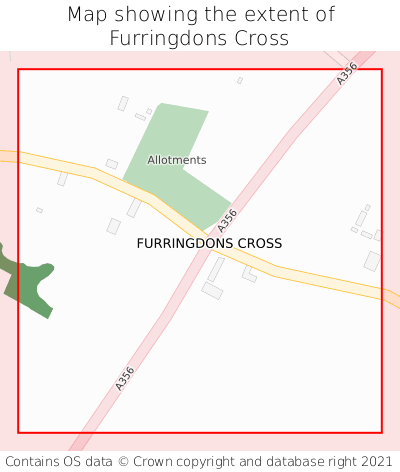 Map showing extent of Furringdons Cross as bounding box