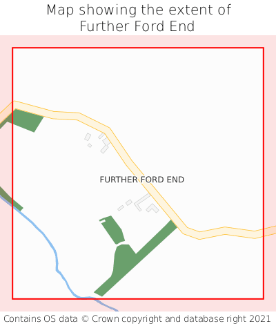 Map showing extent of Further Ford End as bounding box