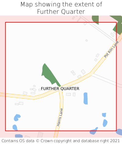 Map showing extent of Further Quarter as bounding box