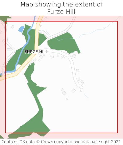 Map showing extent of Furze Hill as bounding box