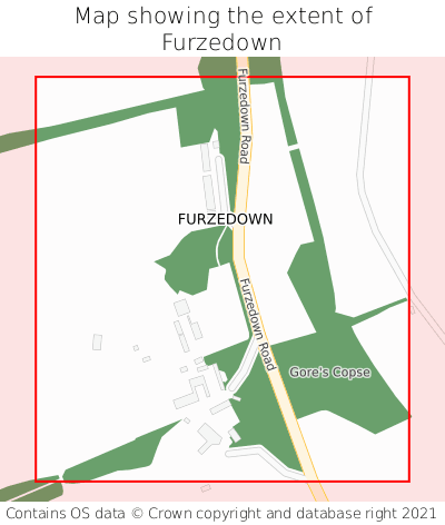 Map showing extent of Furzedown as bounding box