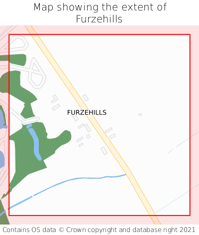 Map showing extent of Furzehills as bounding box