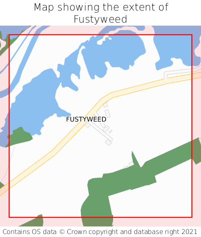 Map showing extent of Fustyweed as bounding box