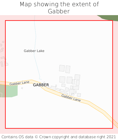 Map showing extent of Gabber as bounding box