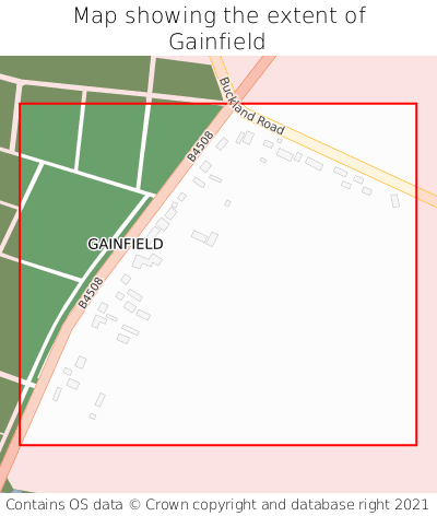 Map showing extent of Gainfield as bounding box
