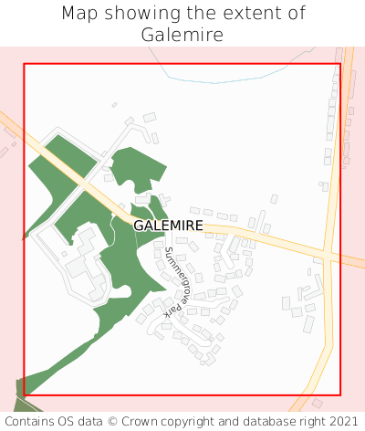 Map showing extent of Galemire as bounding box