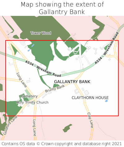 Map showing extent of Gallantry Bank as bounding box