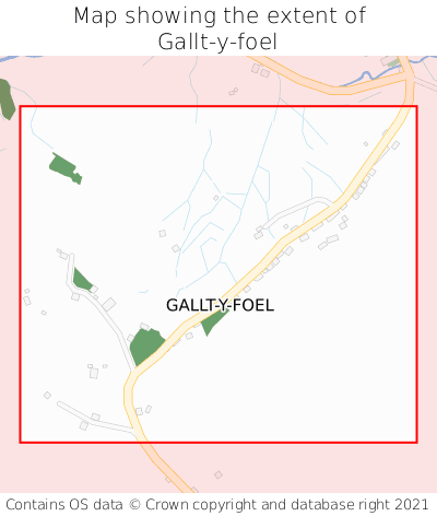 Map showing extent of Gallt-y-foel as bounding box