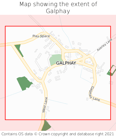 Map showing extent of Galphay as bounding box