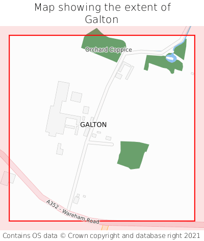 Map showing extent of Galton as bounding box